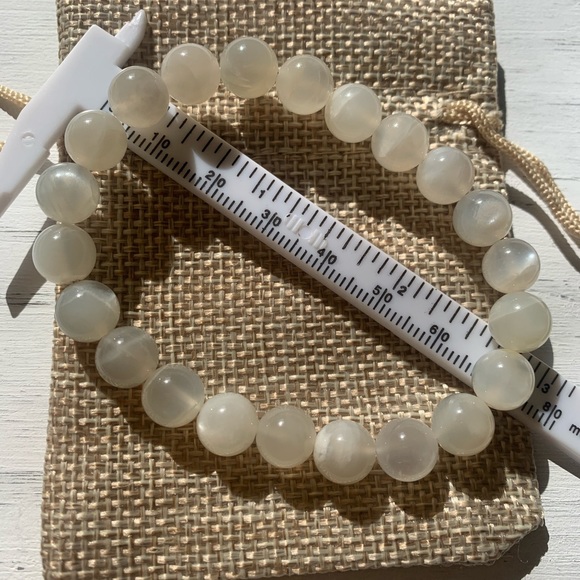 BrandNew Moonstone Adjustable Bracelet Genuine Rainbow Moonstone Bracelet - Picture 4 of 5